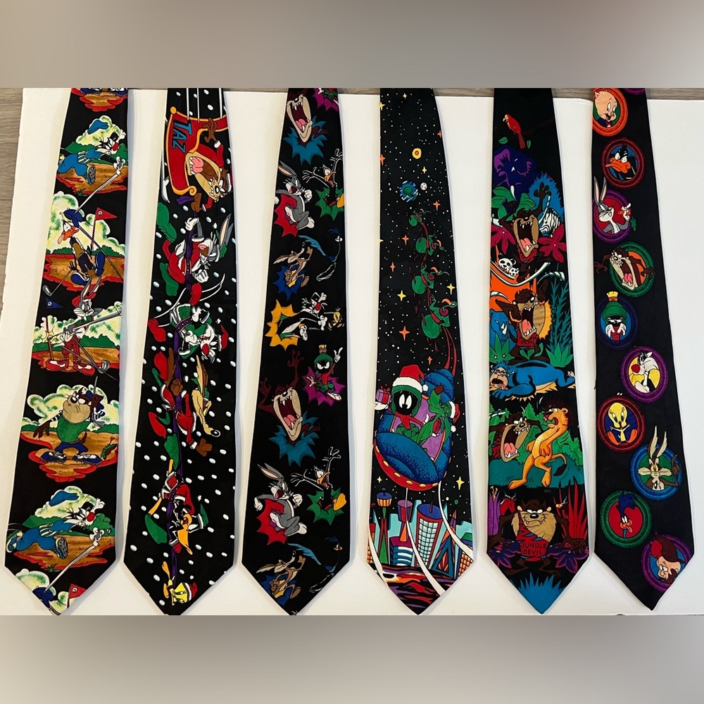 6‎ Vintage 1993 Looney Tunes Mania, Warner Bros., Polyester Neck ties - Picture 3 of 5